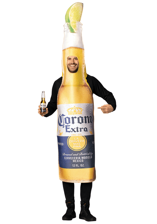 Corona Extra Bottle with Lime Costume for Adults