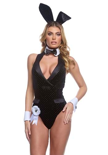 Playboy Womens Bedazzled Smoking Lounge Bunny Costume