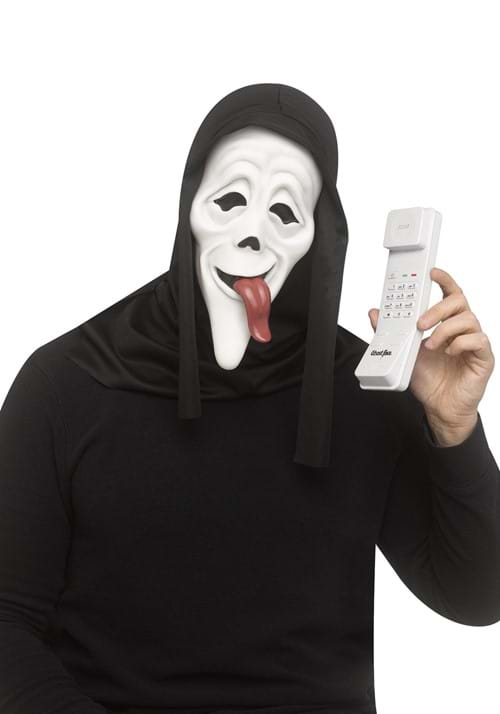 Ghost Face Wassup Mask Phone Adult Costume Kit