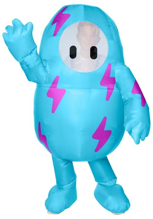 Inflatable Kids Fall Guys Lightning Blue Costume