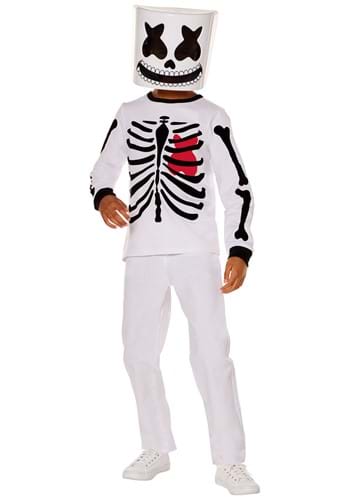 Marshmello Skeleton Kids Costume