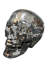 6 Inch Disco Skull Prop Decoration