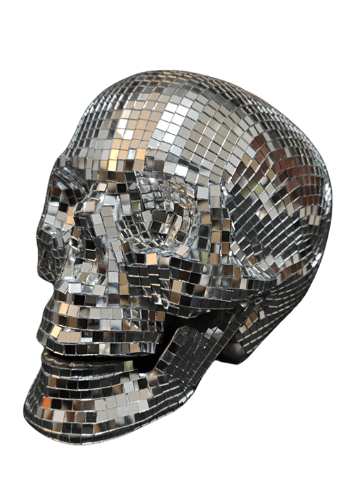 6 Inch Disco Skull Prop Decoration