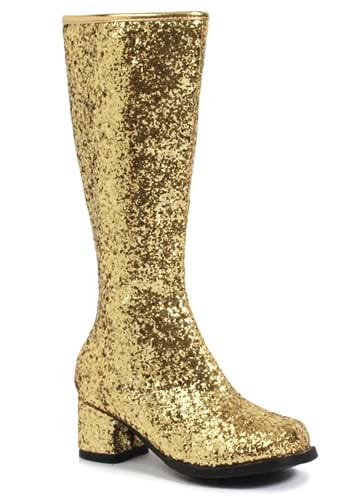 Gold Glitter Girls Gogo Boots