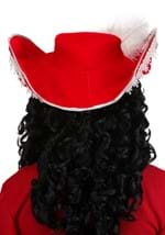 Red Pirate Adult Costume Hat with Feather Alt 1