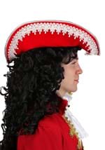 Red Pirate Adult Costume Hat with Feather Alt 3