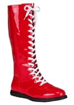 Patent Red Wrestling Costume Boots for Adults