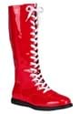 Patent Red Wrestling Costume Boots for Adults