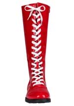 Patent Red Wrestling Costume Boots for Adults Alt 2