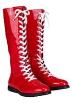 Patent Red Wrestling Costume Boots for Adults Alt 1