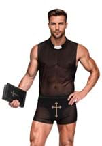 Sexy Mesh Priest Costume for Men