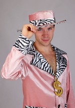 Men's Pink 70's Pimp Suit Costume Alt 1