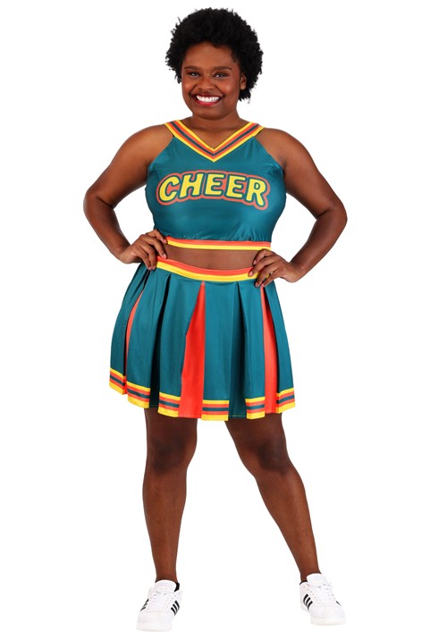 Plus Size Green Cheerleader Womens Costume