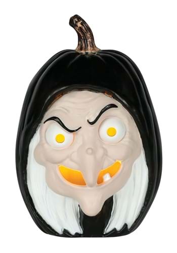10 Inch Light Up Snow White Evil Witch Pumpkin Decoration