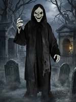Adult Dark Reaper Costume Coat Skull Mask and Gloves