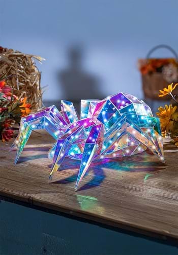 USB Lighted Electric Holographic Hanging Spider Decoration