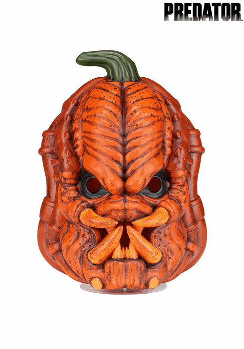 10-Inch Orange Light Up Pumpkin Predator Halloween Decoratio