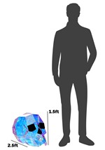 Geometric Iridescent Skull 12" Alt 4