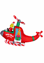 Animated Inflatable Grinch in Helicopter Decoration