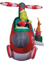 Animated Inflatable Grinch in Helicopter Decoration Alt 2
