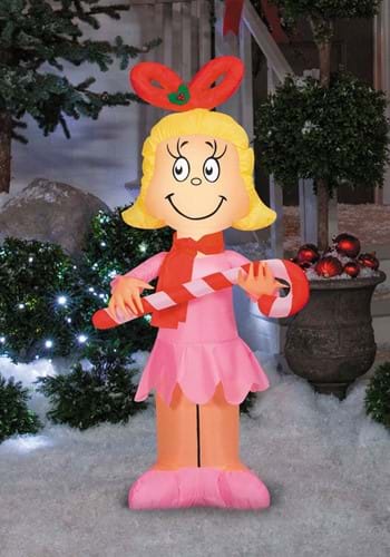 Cindy Lou Who with Candy Cane Inflatable Decoration