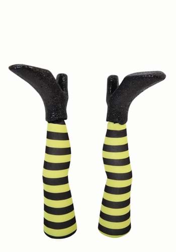 Bright Colored Witch Legs Halloween Decoration