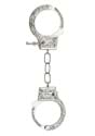 Silver Bling Handcuffs Costume Accessory