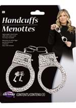 Silver Bling Handcuffs Costume Accessory Alt 2