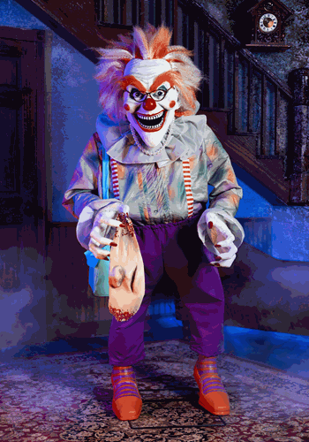 Animatronic Narcoleptic Nana Face Pinching Clown