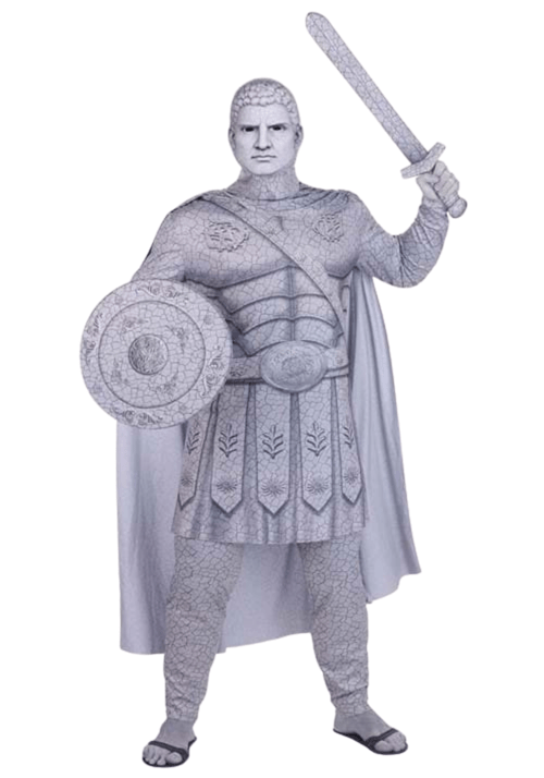 Plus Size Turned to Stone Warrior Costume for Men