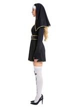 Womens Long Sleeved Sexy Warrior Nun Costume Alt 3