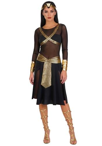Sheer Black Gold Cleopatra Womens Costume New