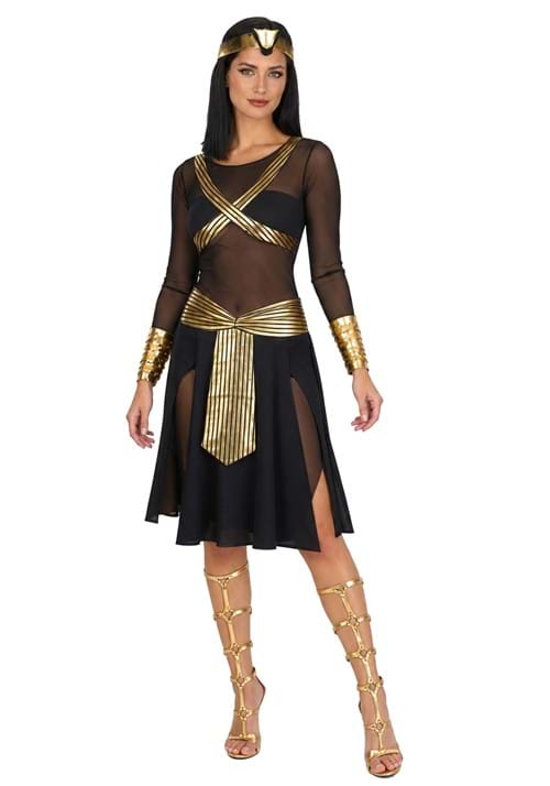 Sheer Black Gold Cleopatra Women's Costume upd