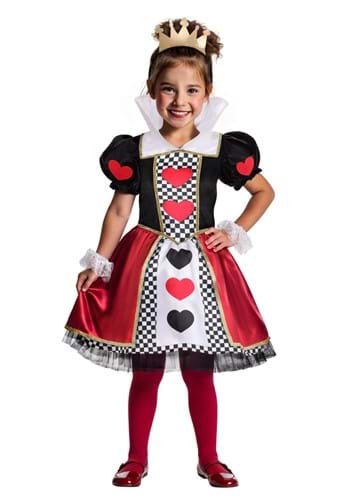 Velvet Queen of Hearts Girls Costume