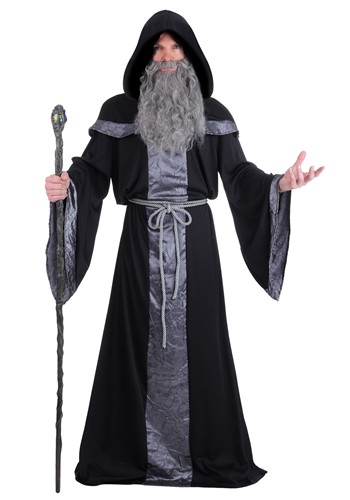 Mens Regal Dark Court  Wizard Robe Costume