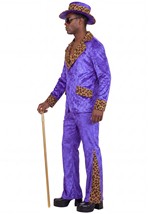 Men's Purple Economy Pimp Costume Alt 6