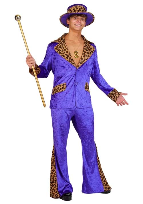 Economy Purple Pimp Mens Costume