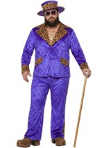 Plus Men's Purple Economy Pimp Costume Alt 2