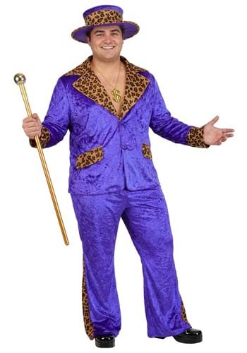 Plus Size Purple Economy Pimp Costume for Men
