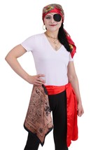 Classic Red Pirate Accessory Costume Kit Alt 1