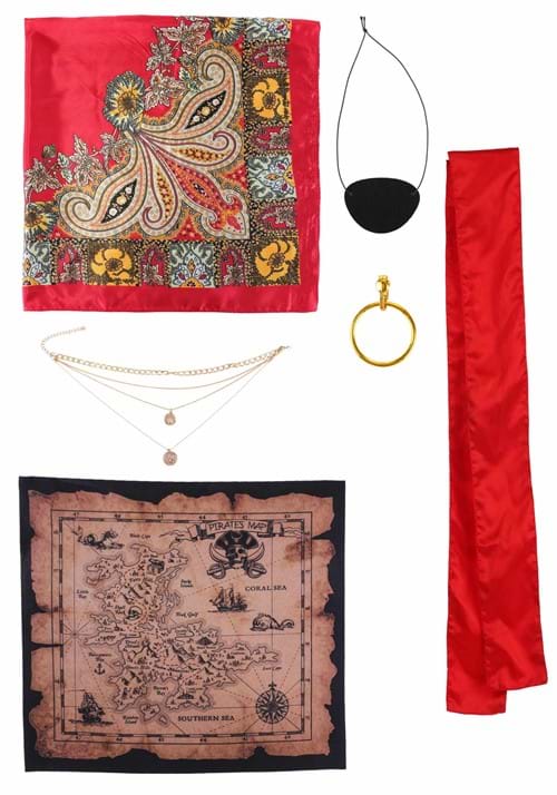 Classic Red Pirate Accessory Costume Kit