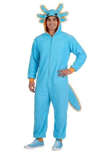 Blue Axolotl Adult Costume Alt 1