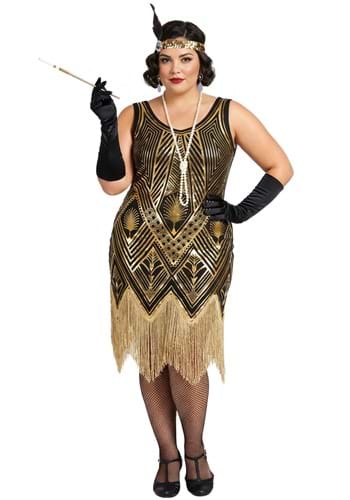 Plus Size Art Deco Flapper Costume for Women