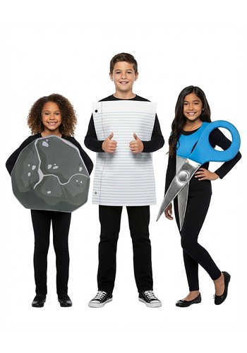 Child Rock Paper Scissor Costume Set