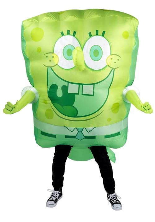Adult Ghost Spongebob Squarepants Inflatable Costume