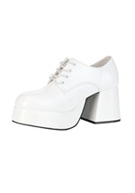 Mens Disco Pimp Costume White Shoes Alt 1