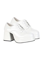 Mens Disco Pimp Costume White Shoes Alt 2