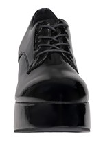 Mens Patent Disco Pimp Costume Black Shoes Alt 4