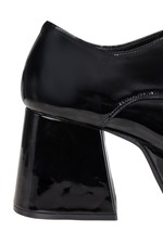 Mens Patent Disco Pimp Costume Black Shoes Alt 7