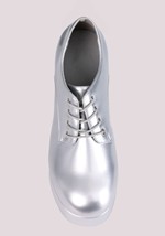 Mens Disco Pimp Costume Silver Shoes Alt 3